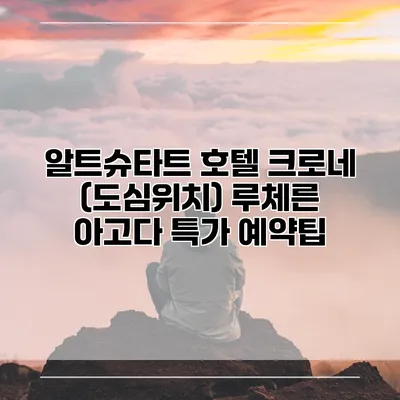알트슈타트 호텔 크로네 (도심위치) 루체른 아고다 특가 예약팁