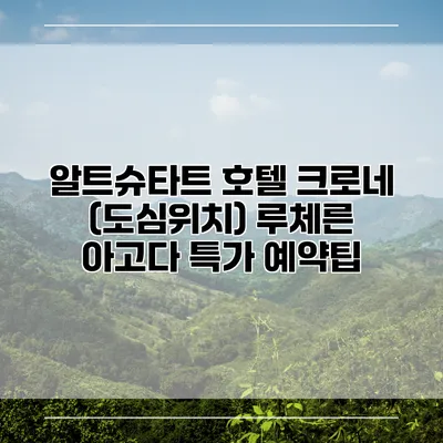 알트슈타트 호텔 크로네 (도심위치) 루체른 아고다 특가 예약팁