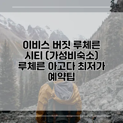 이비스 버짓 루체른 시티 (가성비숙소) 루체른 아고다 최저가 예약팁