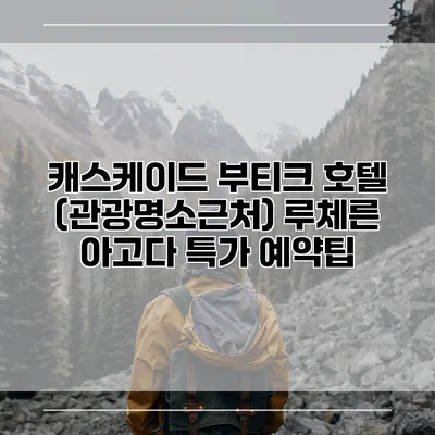 캐스케이드 부티크 호텔 (관광명소근처) 루체른 아고다 특가 예약팁