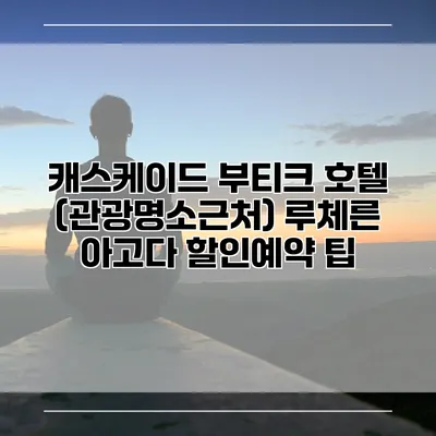 캐스케이드 부티크 호텔 (관광명소근처) 루체른 아고다 할인예약 팁