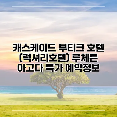 캐스케이드 부티크 호텔 (럭셔리호텔) 루체른 아고다 특가 예약정보