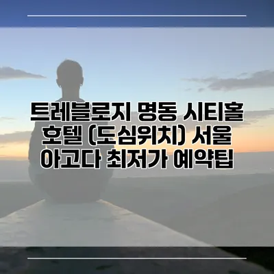 트레블로지 명동 시티홀 호텔 (도심위치) 서울 아고다 최저가 예약팁