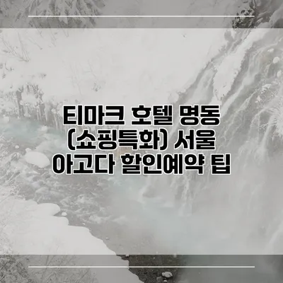티마크 호텔 명동 (쇼핑특화) 서울 아고다 할인예약 팁