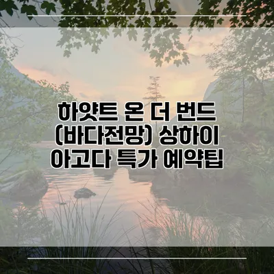 하얏트 온 더 번드 (바다전망) 상하이 아고다 특가 예약팁