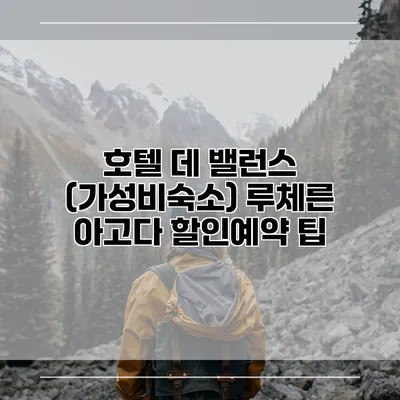 호텔 데 밸런스 (가성비숙소) 루체른 아고다 할인예약 팁