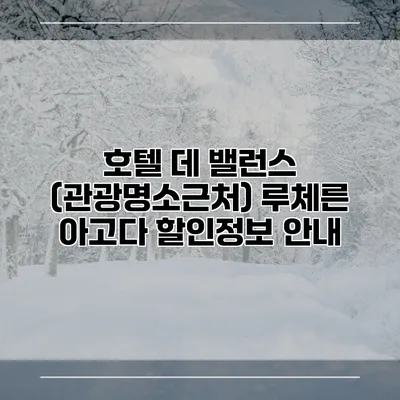 호텔 데 밸런스 (관광명소근처) 루체른 아고다 할인정보 안내