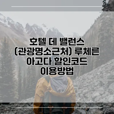 호텔 데 밸런스 (관광명소근처) 루체른 아고다 할인코드 이용방법