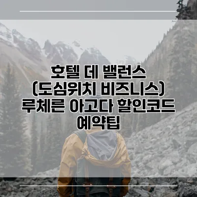 호텔 데 밸런스 (도심위치 비즈니스) 루체른 아고다 할인코드 예약팁