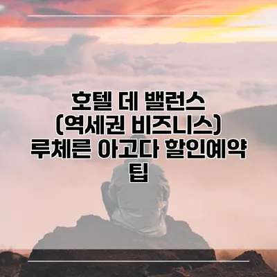 호텔 데 밸런스 (역세권 비즈니스) 루체른 아고다 할인예약 팁