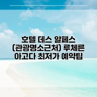 호텔 데스 알페스 (관광명소근처) 루체른 아고다 최저가 예약팁