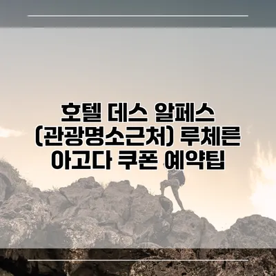 호텔 데스 알페스 (관광명소근처) 루체른 아고다 쿠폰 예약팁