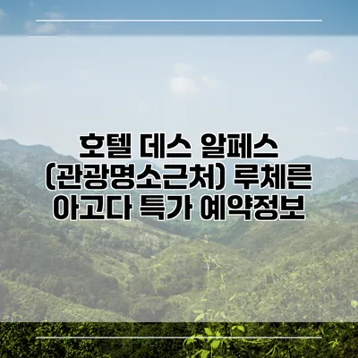 호텔 데스 알페스 (관광명소근처) 루체른 아고다 특가 예약정보