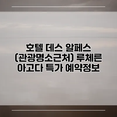 호텔 데스 알페스 (관광명소근처) 루체른 아고다 특가 예약정보