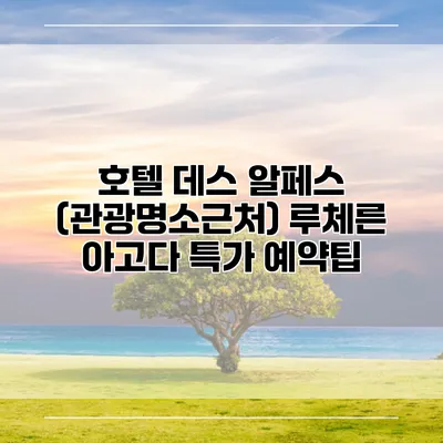 호텔 데스 알페스 (관광명소근처) 루체른 아고다 특가 예약팁