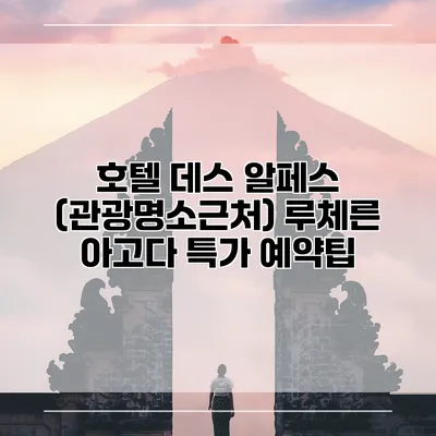 호텔 데스 알페스 (관광명소근처) 루체른 아고다 특가 예약팁