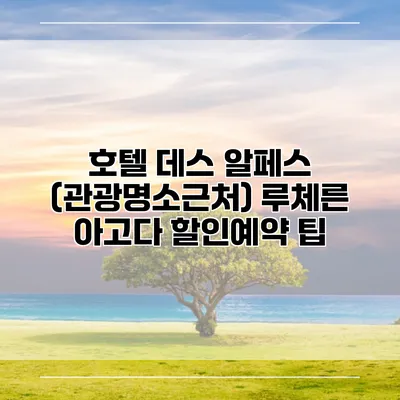 호텔 데스 알페스 (관광명소근처) 루체른 아고다 할인예약 팁