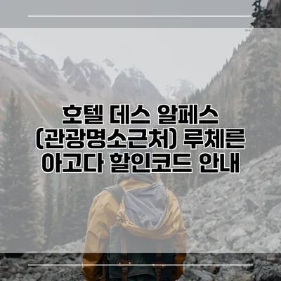 호텔 데스 알페스 (관광명소근처) 루체른 아고다 할인코드 안내