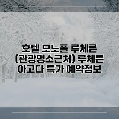 호텔 모노폴 루체른 (관광명소근처) 루체른 아고다 특가 예약정보