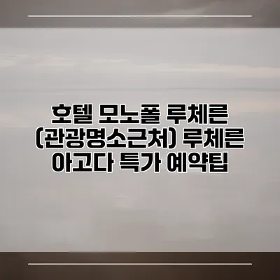 호텔 모노폴 루체른 (관광명소근처) 루체른 아고다 특가 예약팁