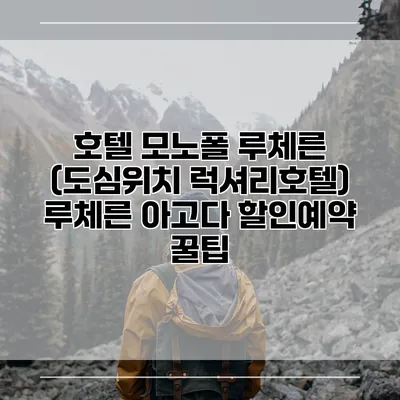호텔 모노폴 루체른 (도심위치 럭셔리호텔) 루체른 아고다 할인예약 꿀팁