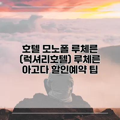 호텔 모노폴 루체른 (럭셔리호텔) 루체른 아고다 할인예약 팁