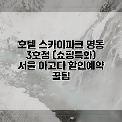 호텔 스카이파크 명동 3호점 (쇼핑특화) 서울 아고다 할인예약 꿀팁