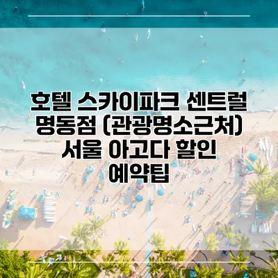 호텔 스카이파크 센트럴 명동점 (관광명소근처) 서울 아고다 할인 예약팁