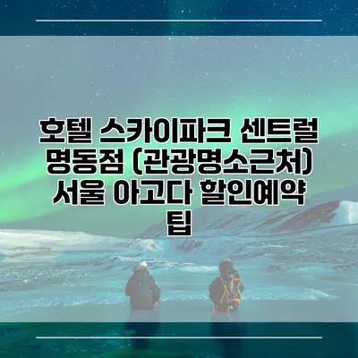 호텔 스카이파크 센트럴 명동점 (관광명소근처) 서울 아고다 할인예약 팁