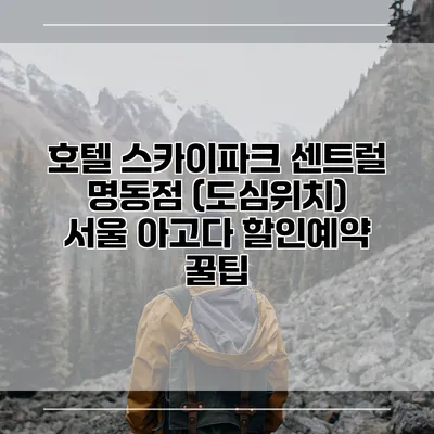 호텔 스카이파크 센트럴 명동점 (도심위치) 서울 아고다 할인예약 꿀팁