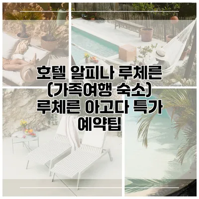 호텔 알피나 루체른 (가족여행 숙소) 루체른 아고다 특가 예약팁