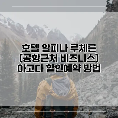 호텔 알피나 루체른 (공항근처 비즈니스) 아고다 할인예약 방법