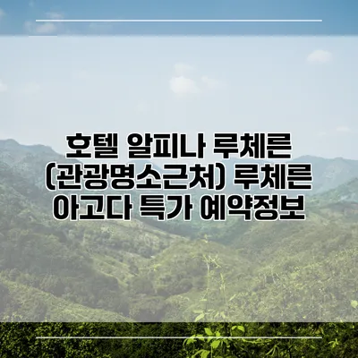 호텔 알피나 루체른 (관광명소근처) 루체른 아고다 특가 예약정보