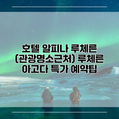 호텔 알피나 루체른 (관광명소근처) 루체른 아고다 특가 예약팁