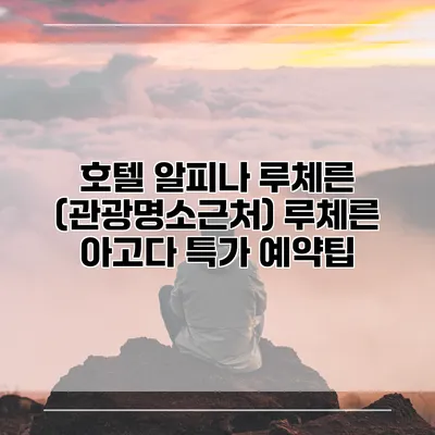 호텔 알피나 루체른 (관광명소근처) 루체른 아고다 특가 예약팁