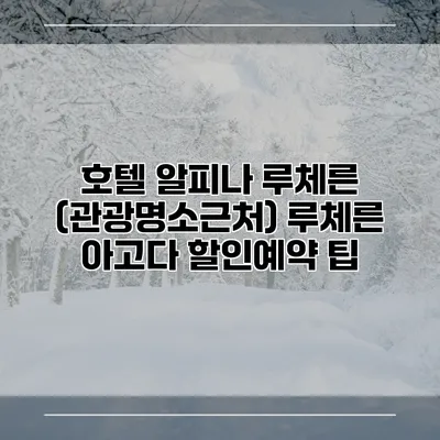 호텔 알피나 루체른 (관광명소근처) 루체른 아고다 할인예약 팁
