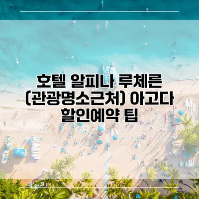 호텔 알피나 루체른 (관광명소근처) 아고다 할인예약 팁