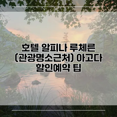 호텔 알피나 루체른 (관광명소근처) 아고다 할인예약 팁