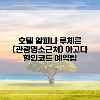 호텔 알피나 루체른 (관광명소근처) 아고다 할인코드 예약팁