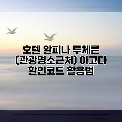 호텔 알피나 루체른 (관광명소근처) 아고다 할인코드 활용법