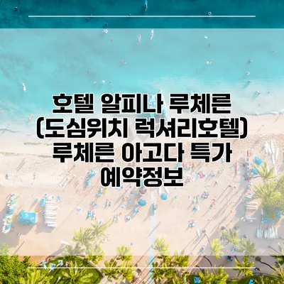 호텔 알피나 루체른 (도심위치 럭셔리호텔) 루체른 아고다 특가 예약정보