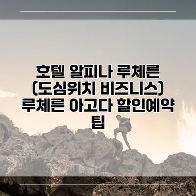 호텔 알피나 루체른 (도심위치 비즈니스) 루체른 아고다 할인예약 팁